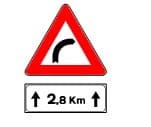 Care este semnificatia indicatorului alaturat, avand tablita aditionala montata sub el?