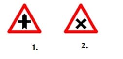 Care din indicatoarele alaturate va avertizeaza ca va apropiati de o intersectie nedirijata?
