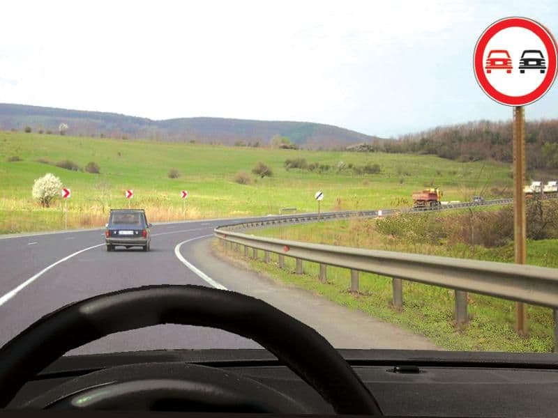 Indicatorul vă interzice depășirea?