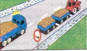 Care dintre cei doi conducatori procedeaza neregulamentar, soferul autocamionului, care depaseste, sau tractoristul, care stationeaza? Care dintre cei doi conducatori procedeaza neregulamentar, soferul autocamionului, care depaseste, sau tractoristul, care stationeaza?
