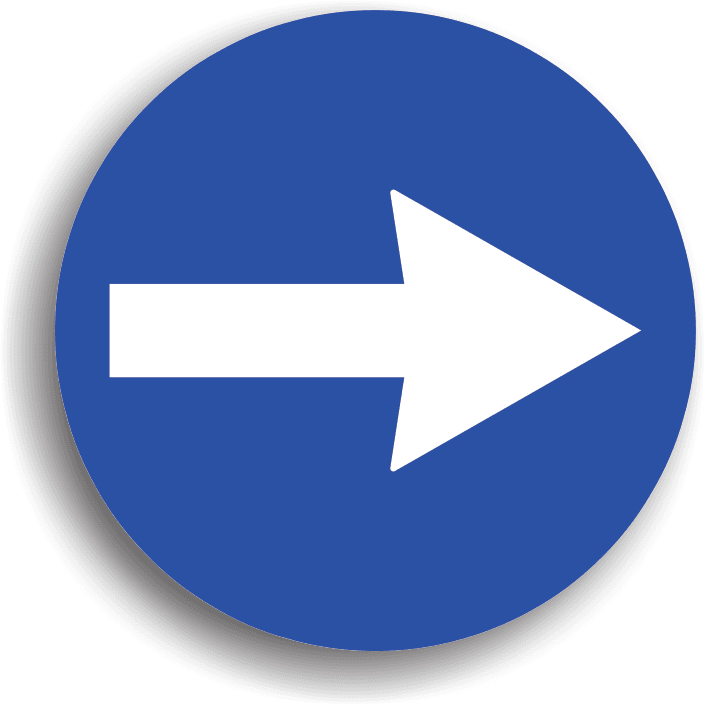 Se instalează pe partea opusă intrării într-o intersecție sau suspendat în mijlocul intersecției, obligând conducătorul auto să vireze în direcția indicată de săgeată, dar fără a ocoli indicatorul (până la indicator). Indicatorul acționează numai în intersecția înaintea căreia este instalat. Efectuându-se un viraj, este obligatorie reducerea vitezei la maximum 30 km/h în localitate, respectiv maximum 50 km/h în afara localității.