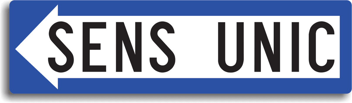 Se află instalat pe drumurile cu sens unic, atunci când intrarea se face dintr-un drum lateral. Săgeata indică sensul în care este obligat să vireze conducătorul auto.