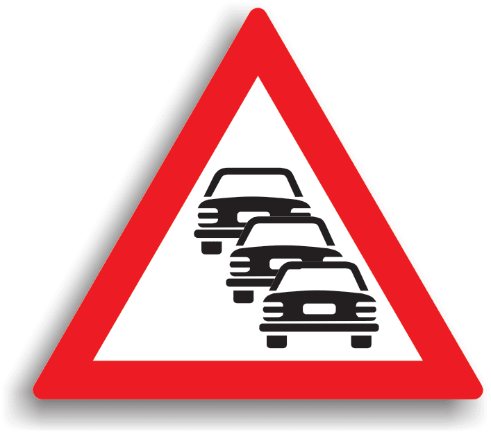 La întâlnirea acestui indicator, conducătorul auto este obligat să păstreze o distanță de siguranță față de vehiculul care se deplasează în fața sa. Se amplasează pe drumurile publice pe care traficul este intens.