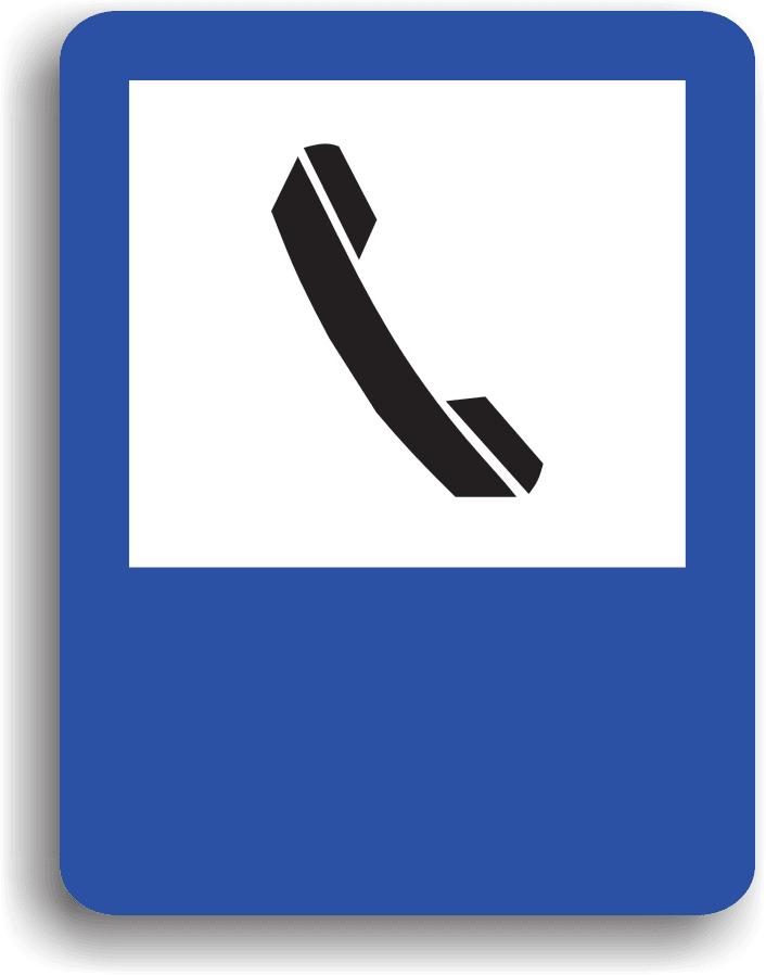 Are rolul de a indica conducătorului auto că în apropiere se află un telefon public.