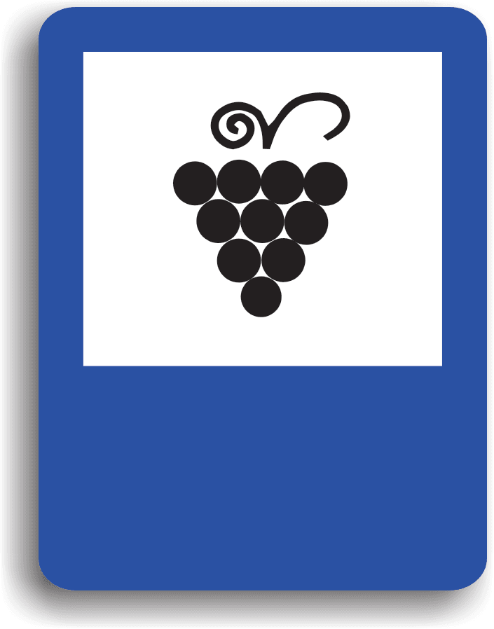 Se instalează în apropierea unui centru viticol. Pe indicator poate fi scrisă și distanța în metri până la aceste zone.