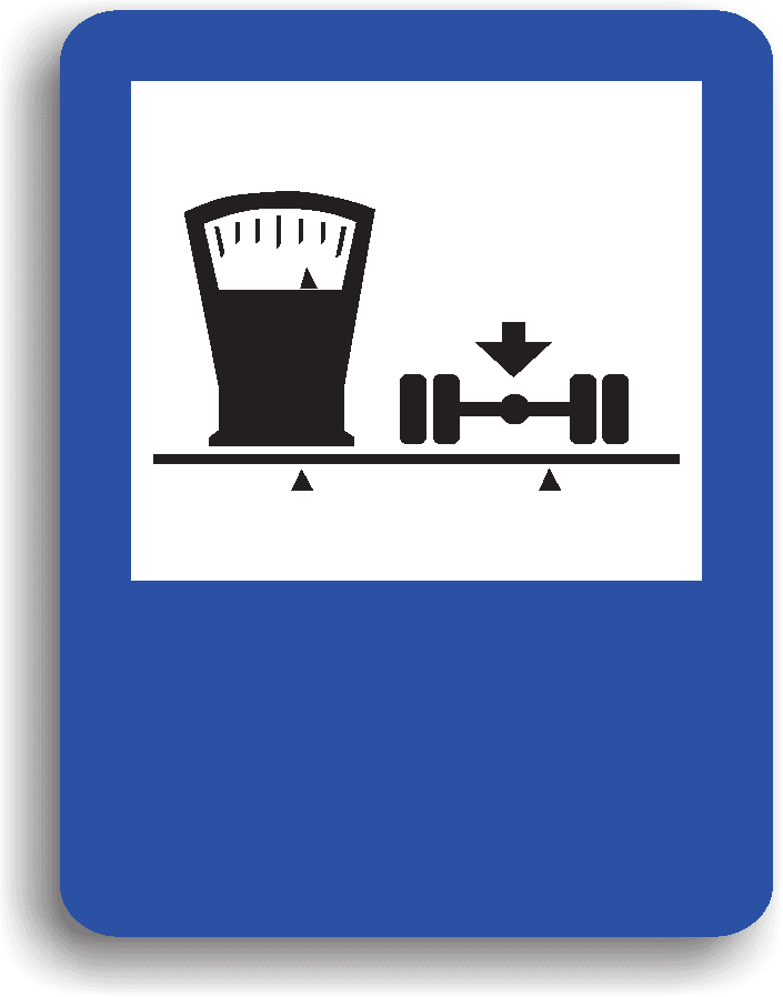 Se amplasează în apropierea unui cântar pentru autovehicule. Pe indicator poate fi inscripționată și distanța la care se afla.