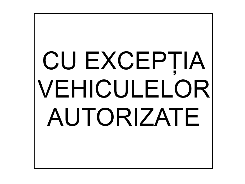Cu excepția vehiculelor autorizate