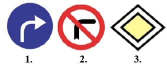 Care din urmatoarele indicatoare, intalnite intr-o intersectie, ne indica faptul ca intersectia este dirijata? Care din urmatoarele indicatoare, intalnite intr-o intersectie, ne indica faptul ca intersectia este dirijata?