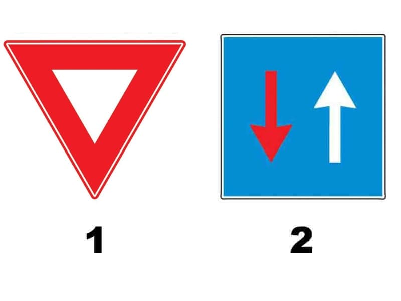 Dintre indicatoarele din imagine, care vă conferă prioritatea de trecere? Dintre indicatoarele din imagine, care vă conferă prioritatea de trecere?