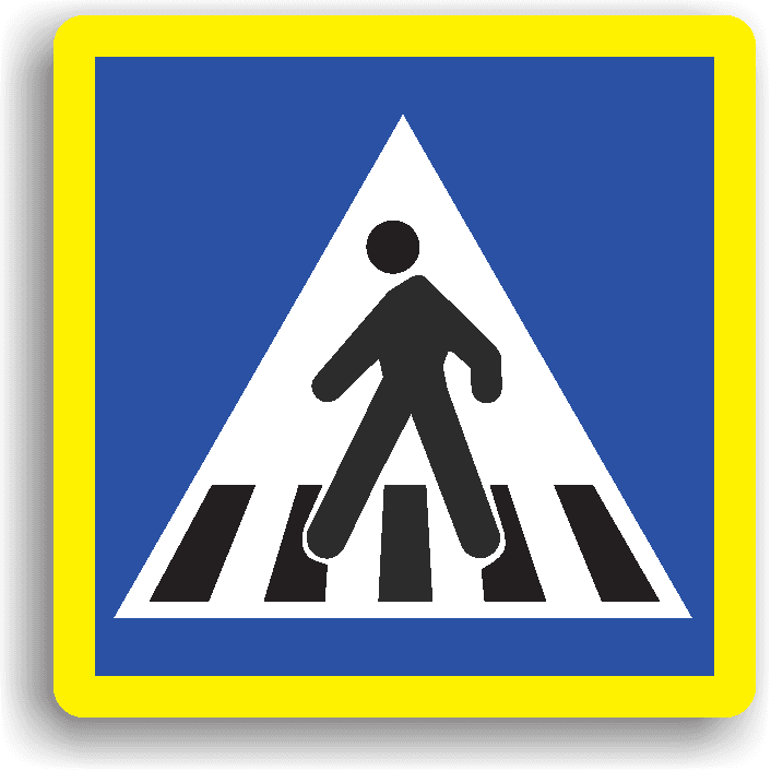 Acest indicator se instalează în apropierea unei treceri pentru pietoni. Acesta poate fi precedat și de indicatorul "Presemnalizare trecere pentru pietoni". Acest indicator se instalează în apropierea unei treceri pentru pietoni. Acesta poate fi precedat și de indicatorul "Presemnalizare trecere pentru pietoni".