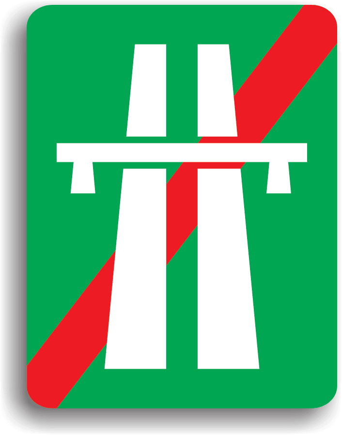 Acest indicator se montează la ieșirea de pe o autostradă. Acest indicator se montează la ieșirea de pe o autostradă.