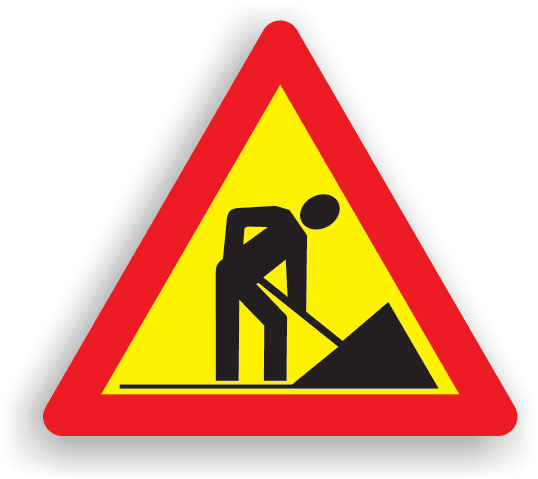 Indicatorul triunghiular din imagine se amplasează la 20 - 200 de metri înaintea locurilor unde se execută lucrări pe partea carosabilă sau pe acostament, în imediata apropiere a carosabilului.
Fondul de culoare galbenă semnifică caracterul temporar al indicatorului rutier.
Indicatorul este plasat uneori pe același panou cu altele, cum ar fi „Drum îngustat”, „Limitare de viteză” etc., și se întâlnesc conuri de dirijare a circulației, cele care arată direcția de urmat. Indicatorul triunghiular din imagine se amplasează la 20 - 200 de metri înaintea locurilor unde se execută lucrări pe partea carosabilă sau pe acostament, în imediata apropiere a carosabilului.
Fondul de culoare galbenă semnifică caracterul temporar al indicatorului rutier.
Indicatorul este plasat uneori pe același panou cu altele, cum ar fi „Drum îngustat”, „Limitare de viteză” etc., și se întâlnesc conuri de dirijare a circulației, cele care arată direcția de urmat.