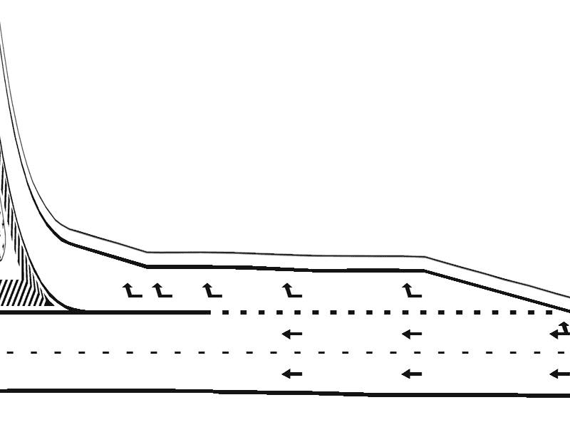Banda de decelerare se folosește pentru executarea virajului la dreapta de pe un drum prioritar sau de pe o autostradă. La executarea virajului la dreapta, conducătorii de vehicule fiind obligați să circule cu o viteză care să nu depășească 30 km/h în localități sau 50 km/h în afara acestora, ar stânjeni circulația celorlalte vehicule. Banda de decelerare se folosește pentru executarea virajului la dreapta de pe un drum prioritar sau de pe o autostradă. La executarea virajului la dreapta, conducătorii de vehicule fiind obligați să circule cu o viteză care să nu depășească 30 km/h în localități sau 50 km/h în afara acestora, ar stânjeni circulația celorlalte vehicule.
