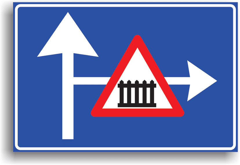 Presemnalizarea unui loc periculos, a unei intersecții sau a unei restricții pe un drum lateral Presemnalizarea unui loc periculos, a unei intersecții sau a unei restricții pe un drum lateral