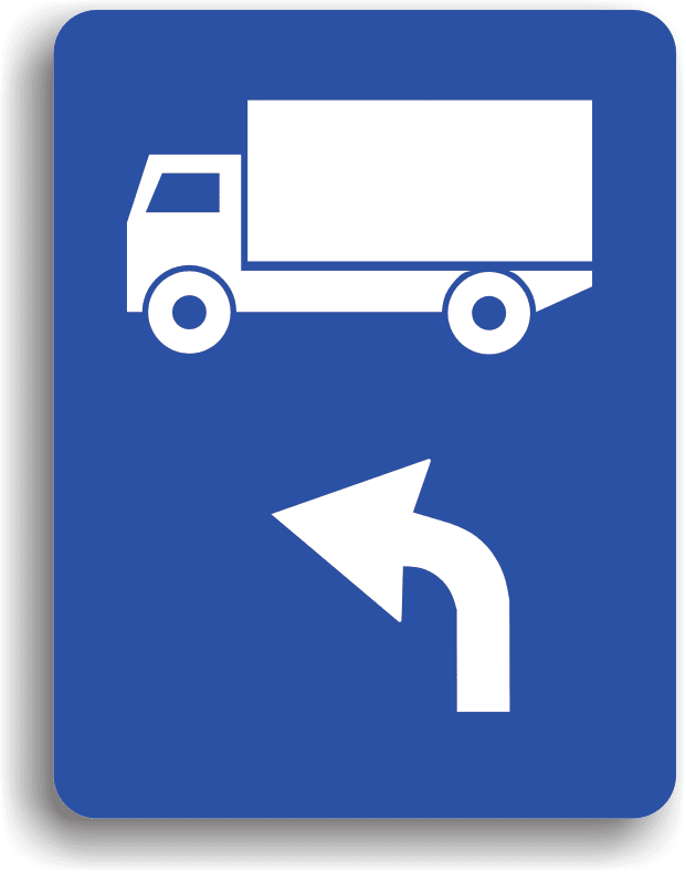 Se montează pe drumul public și are rolul de a-i orienta pe conducătorii fiecărei categorii de vehicule reprezentate pe indicator asupra direcției pe care trebuie să o urmeze: la stânga. Se montează pe drumul public și are rolul de a-i orienta pe conducătorii fiecărei categorii de vehicule reprezentate pe indicator asupra direcției pe care trebuie să o urmeze: la stânga.