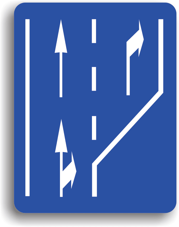 Se instalează pe drumurile publice, cu mai multe benzi pe sens, pentru ca șoferii să se poată încadra din timp pe banda corespunzătoare direcției de mers pe care vor să o urmeze. Se instalează pe drumurile publice, cu mai multe benzi pe sens, pentru ca șoferii să se poată încadra din timp pe banda corespunzătoare direcției de mers pe care vor să o urmeze.