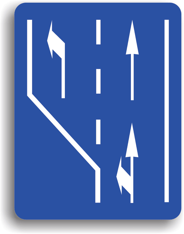 Se instalează pe drumurile publice, cu mai multe benzi pe sens, pentru ca șoferii să se poată încadra din timp pe banda corespunzătoare direcției de mers pe care vor să o urmeze. Se instalează pe drumurile publice, cu mai multe benzi pe sens, pentru ca șoferii să se poată încadra din timp pe banda corespunzătoare direcției de mers pe care vor să o urmeze.