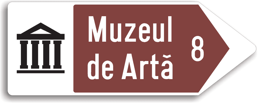 Direcția spre obiectivul turistic Direcția spre obiectivul turistic