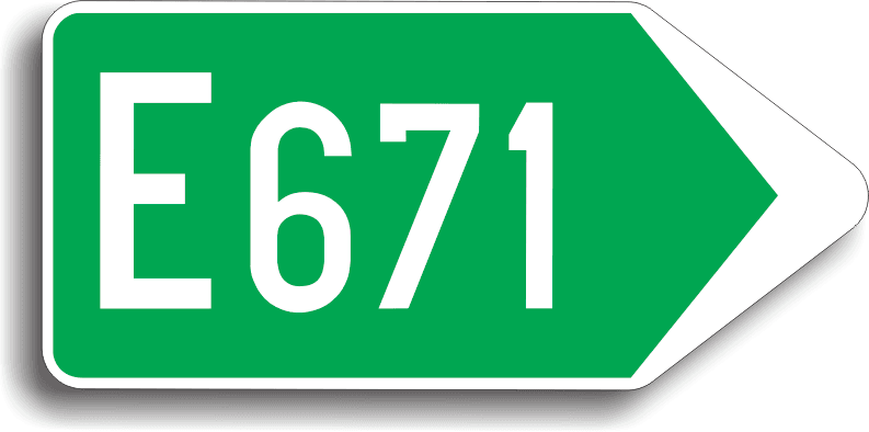 Indicatorul care confirmă că drumul pe care se află conducătorul auto este un drum deschis traficului internațional este indicatorul cu numărul drumului european. Acest indicator: Indicatorul care confirmă că drumul pe care se află conducătorul auto este un drum deschis traficului internațional este indicatorul cu numărul drumului european. Acest indicator: