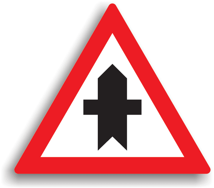 Intersecție cu un drum fără prioritate Intersecție cu un drum fără prioritate