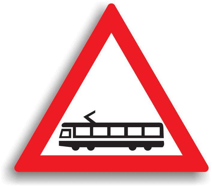Se amplasează cu 50-200 m înaintea intersecțiilor în care tramvaiele urmează să vireze la dreapta ori la stânga. La întâlnirea acestui indicator, conducătorul auto este obligat să reducă viteza și să acorde prioritate tramvaiului. Se amplasează cu 50-200 m înaintea intersecțiilor în care tramvaiele urmează să vireze la dreapta ori la stânga. La întâlnirea acestui indicator, conducătorul auto este obligat să reducă viteza și să acorde prioritate tramvaiului.