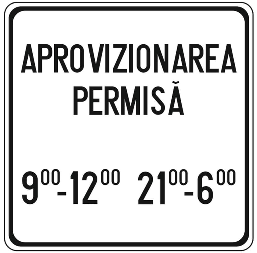 Intervalale de timp când este permisă staționarea vehiculelor ce efectuează aprovizionarea Intervalale de timp când este permisă staționarea vehiculelor ce efectuează aprovizionarea