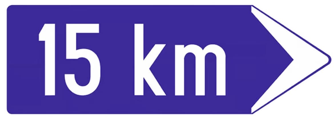 Indică direcția și distanța până la locul la care se referă indicatorul împreună cu care este montat. Aceste informații sunt inscripționate pe un astfel de panou adițional în cazul în care ele nu pot fi înscrise direct pe indicator. Indică direcția și distanța până la locul la care se referă indicatorul împreună cu care este montat. Aceste informații sunt inscripționate pe un astfel de panou adițional în cazul în care ele nu pot fi înscrise direct pe indicator.