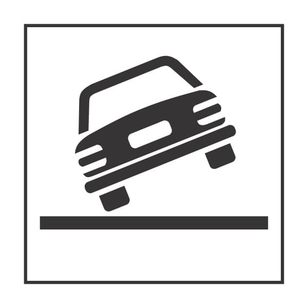 Pericol de răsturnare pe partea stângă Pericol de răsturnare pe partea stângă