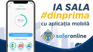 Banner SoferOnline aplicație Chestionare Auto DRPCIV